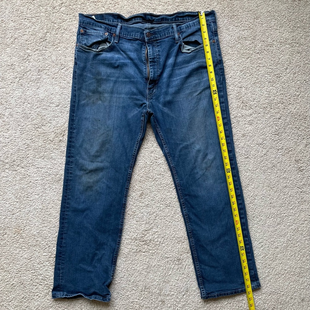 Levi’s 550 Relaxed Fit Jeans W42 L30 Distressed Blue - Picture 3 of 7